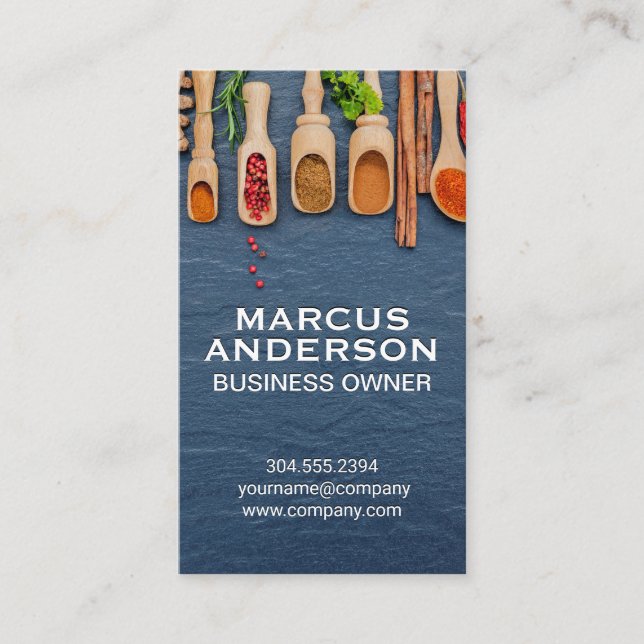 Kryddor och Örter | Färgämnen Visitkort (Framsida)