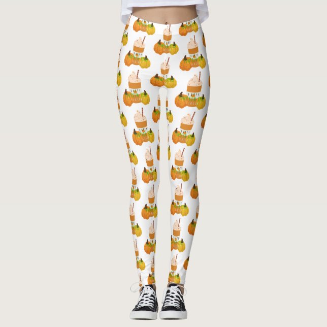 Kryddssäsong för lycklig-pumpa leggings (Framsida)