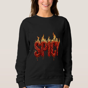 Kryddstark Chilipeppar Eld Typografi Mat Matlagnin T Shirt