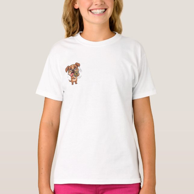 Kryddstark Cookie Hund Barn T Shirt (Framsida)