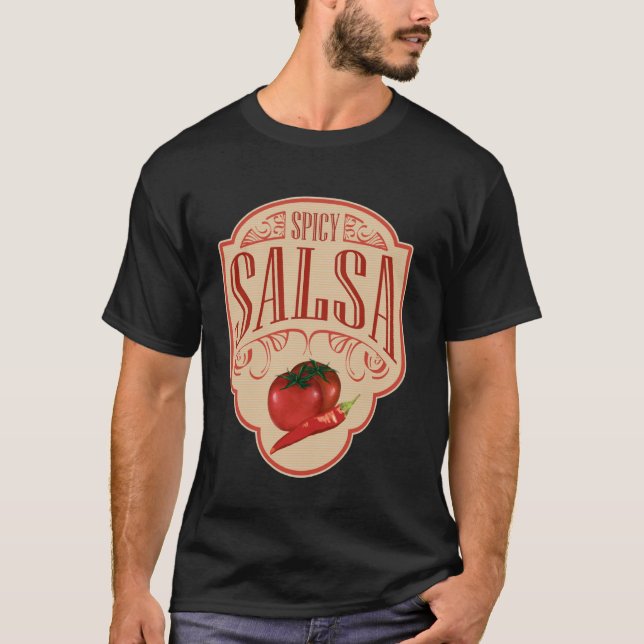 Kryddstark Salsa Mexikansk Mat Chili Kryddor Het M T Shirt (Framsida)