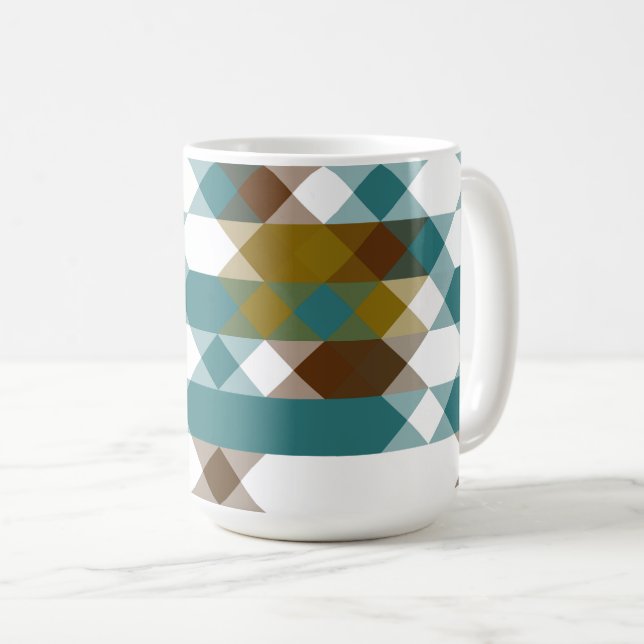 kryddstark senap, bleknad jade, vit och muskot  kaffemugg (Framsida höger)