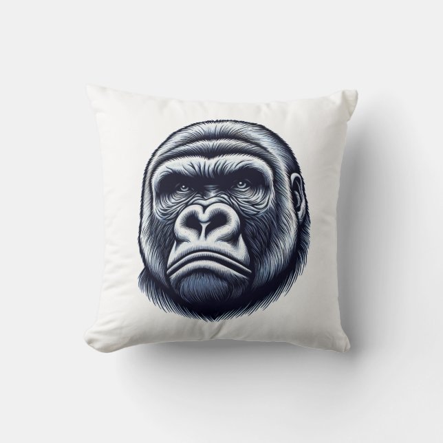 Krymmersättning: Gorilla-Shaped Memory Foam Pillow Kudde (Framsida)