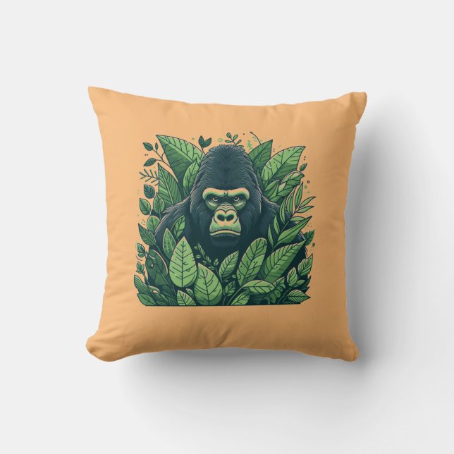 Krymmersättning: Gorilla-Shaped Memory Foam Pillow Kudde (Framsida)
