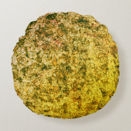 Krymp på en lätt fläckig  gult rund kudde