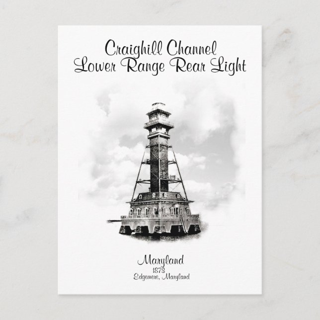 Krympkanal, lägre omfång Bakre ljus-Md Vykort (Framsida)