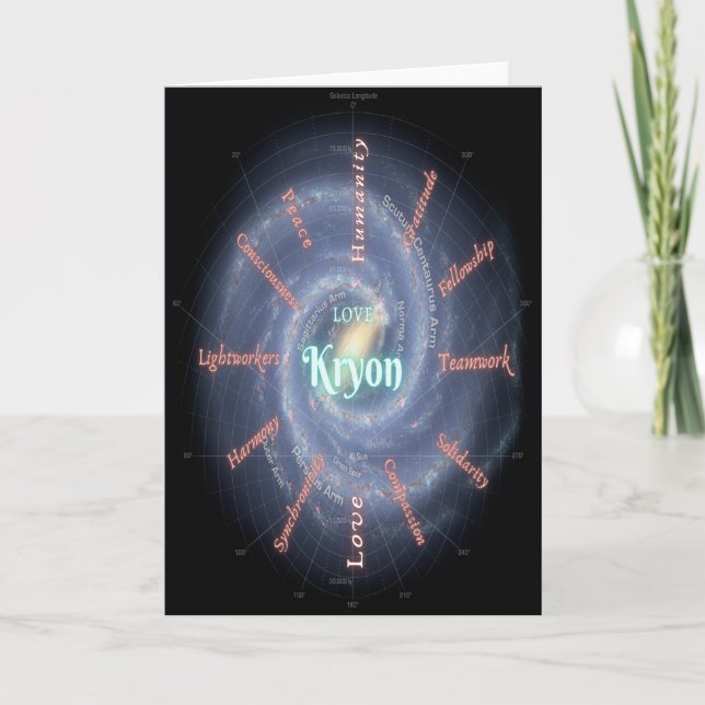 Kryon Galaxy-mappat Helgdag-kort Helgkort (Framsida)