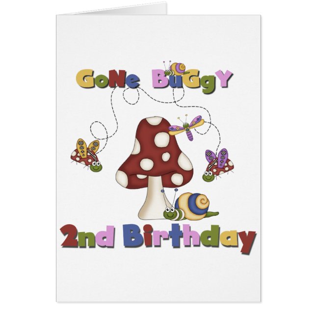 Kryp 2:a födelsedagen T-shirts och gåvor Hälsningskort (Framsidan)