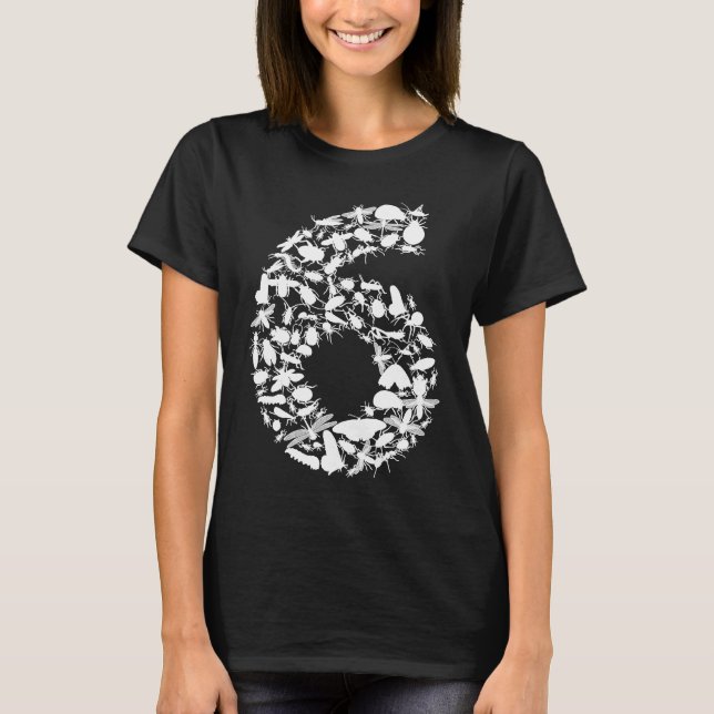Kryp 6e Birthday Cute 6 Years Boy Girl Kid T Shirt (Framsida)