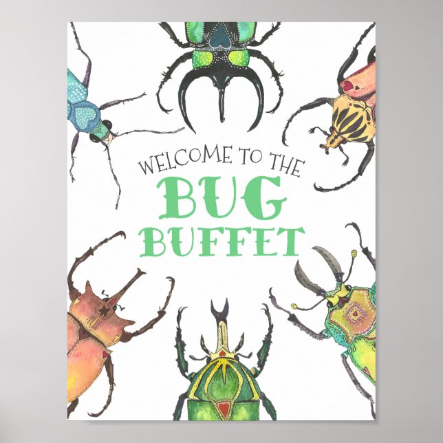 Kryp Buffet Party Food Bord Framable Poster (Framsidan)