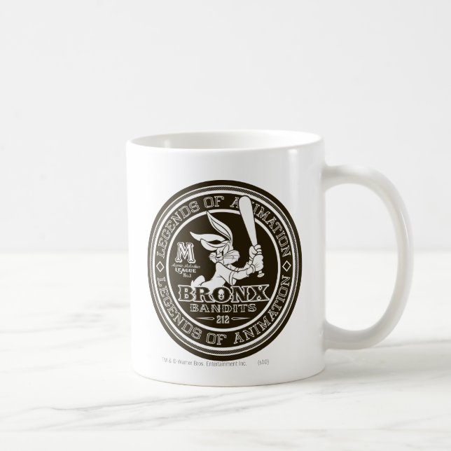KRYP BUNNY™ Bronx Bombers Round Logotyp B/W Kaffemugg (Höger)