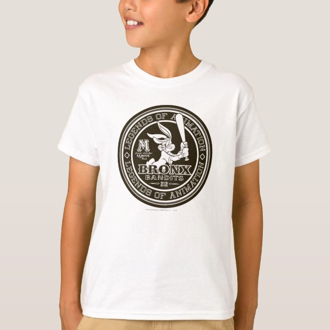 KRYP BUNNY™ Bronx Bombers runda Logotyp B/W Tee Shirt (Framsida)