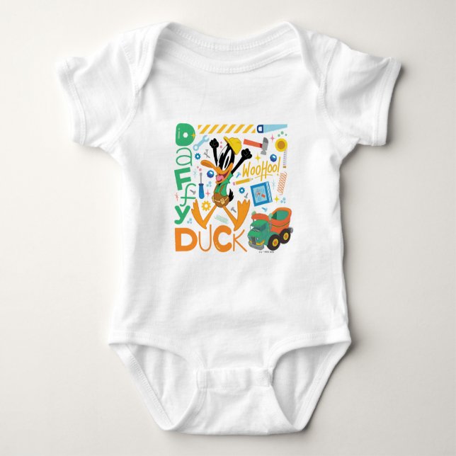 KRYP BUNNY BUILDERS™| DAFFY ANKA™ Work Verktyg T Shirt (Framsida)