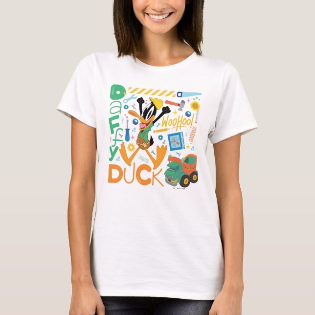 KRYP BUNNY BUILDERS™| DAFFY ANKA™ Work Verktyg T Shirt (Framsida)
