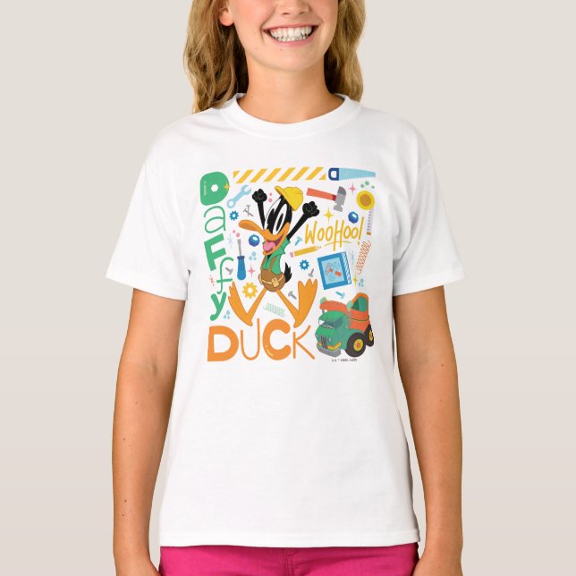 KRYP BUNNY BUILDERS™| DAFFY ANKA™ Work Verktyg T Shirt (Framsida)