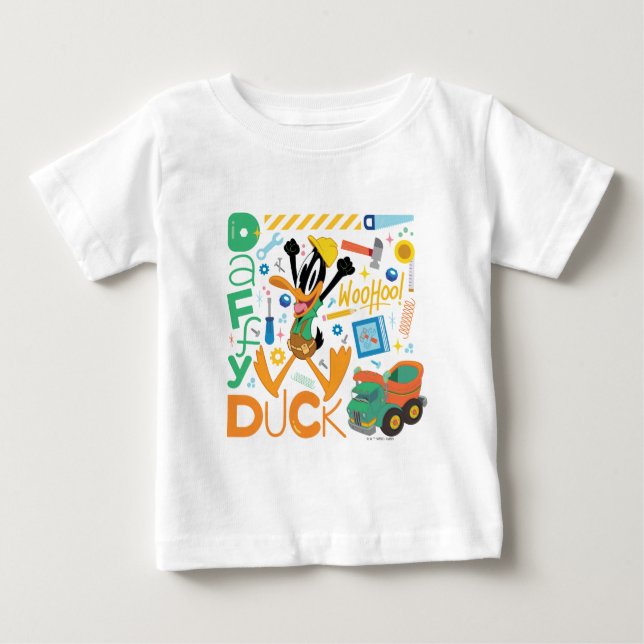 KRYP BUNNY BUILDERS™| DAFFY ANKA™ Work Verktyg T Shirt (Framsida)