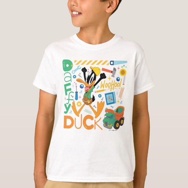 KRYP BUNNY BUILDERS™| DAFFY ANKA™ Work Verktyg T Shirt (Framsida)