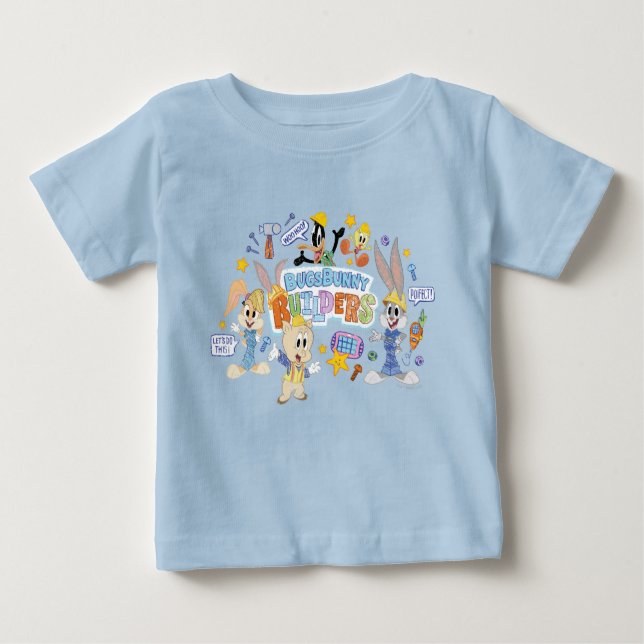 KRYP BUNNY BUILDERS™| Group Sketch Art T Shirt (Framsida)