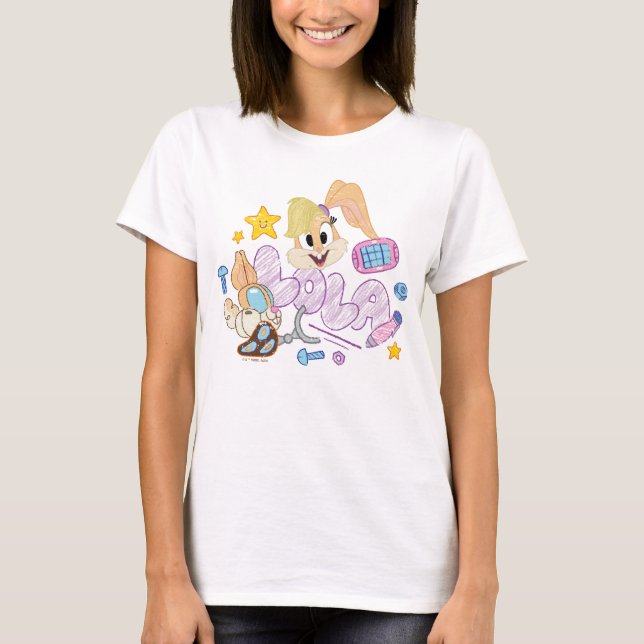 KRYP BUNNY BUILDERS™| Lola Sketch Art T Shirt (Framsida)