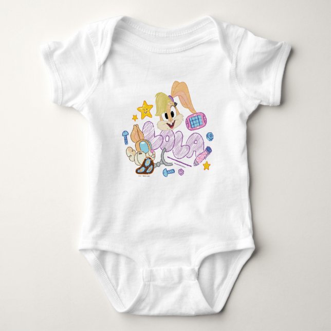 KRYP BUNNY BUILDERS™| Lola Sketch Art T Shirt (Framsida)