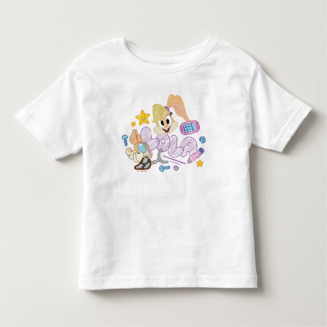 KRYP BUNNY BUILDERS™| Lola Sketch Art T Shirt (Framsida)