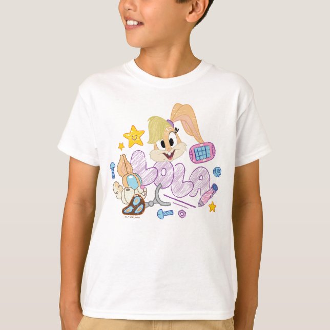 KRYP BUNNY BUILDERS™| Lola Sketch Art T Shirt (Framsida)