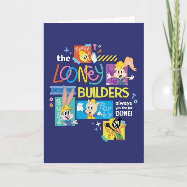 KRYP BUNNY BUILDERS™| Looney Builders Collage Kort (Framsida)