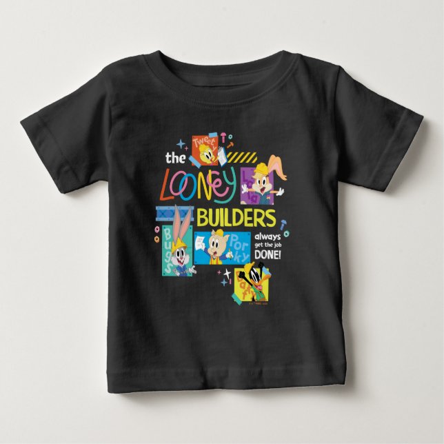 KRYP BUNNY BUILDERS™| Looney Builders Collage T Shirt (Framsida)