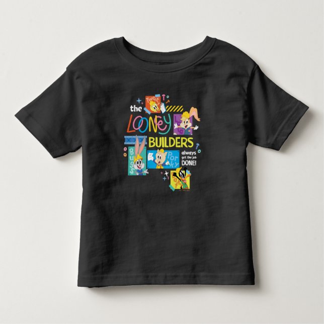 KRYP BUNNY BUILDERS™| Looney Builders Collage T Shirt (Framsida)