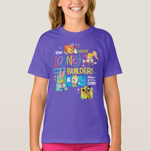 KRYP BUNNY BUILDERS™| Looney Builders Collage T Shirt (Framsida)