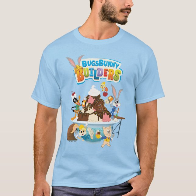 KRYP BUNNY BUILDERS™| Looney Builders Ice Cream T Shirt (Framsida)