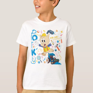 KRYP BUNNY BUILDERS™  Porky Gris Work Verktyg T Shirt