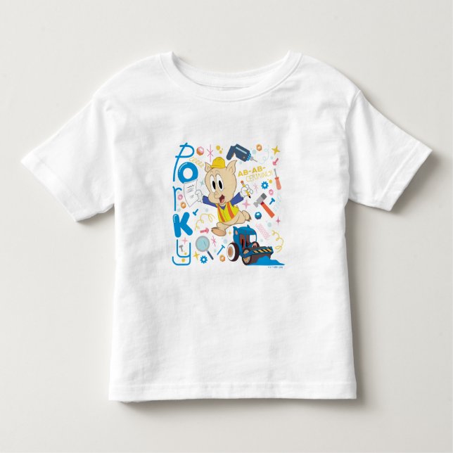 KRYP BUNNY BUILDERS™| Porky Gris Work Verktyg T Shirt (Framsida)