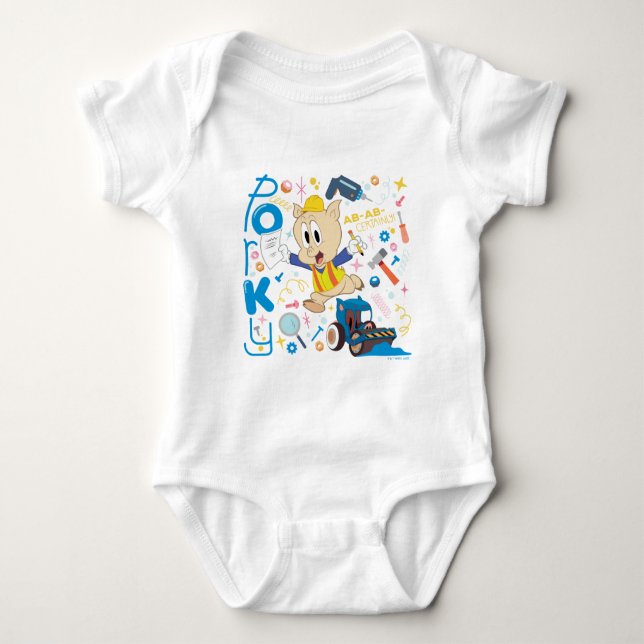 KRYP BUNNY BUILDERS™| Porky Gris Work Verktyg T Shirt (Framsida)