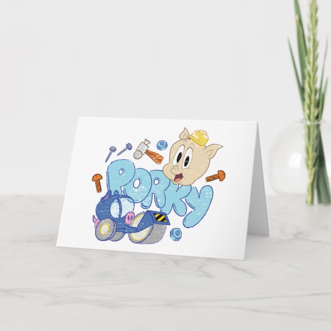 KRYP BUNNY BUILDERS™| Porky Sketch Art Kort (Framsida)