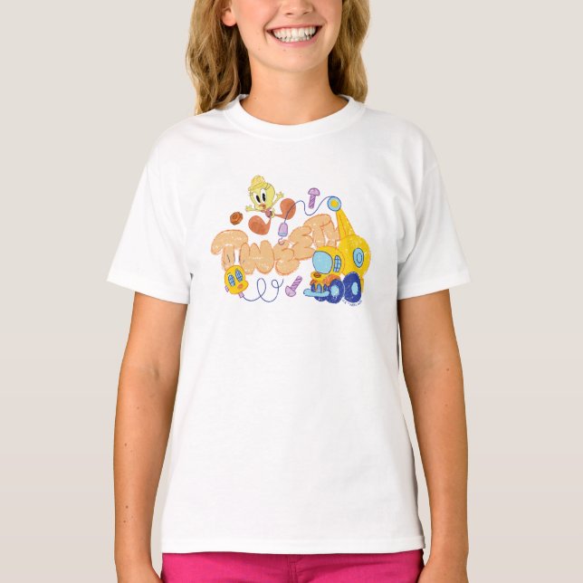 KRYP BUNNY BUILDERS™| TWEETY™ Sketch Art T Shirt (Framsida)
