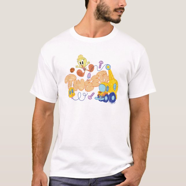 KRYP BUNNY BUILDERS™| TWEETY™ Sketch Art T Shirt (Framsida)