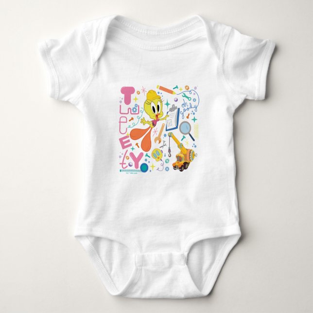 KRYP BUNNY BUILDERS™| TWEETY™ Work Verktyg T Shirt (Framsida)