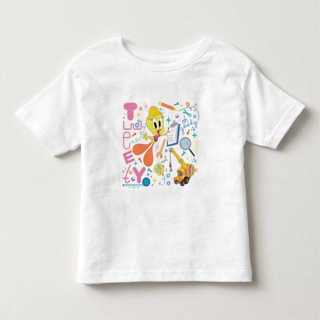 KRYP BUNNY BUILDERS™| TWEETY™ Work Verktyg T Shirt (Framsida)