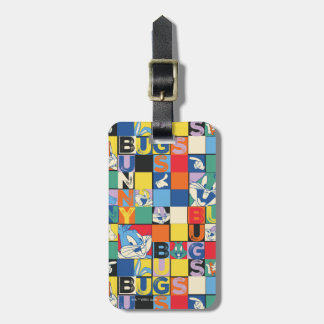 KRYP BUNNY™ Colorful Namn and Ansikte Checker Bagagebricka