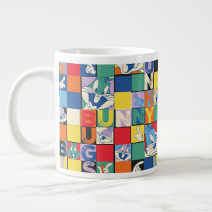 KRYP BUNNY™ Colorful Namn and Ansikte Checker Jumbo Mugg
