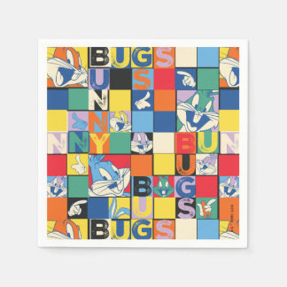 KRYP BUNNY™ Colorful Namn and Ansikte Checker Pappersservett
