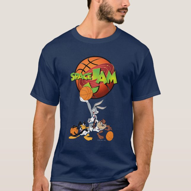 KRYP BUNNY™, DAFFY ANKA™ och TAZ™ SPACE SYLT™ Logo T Shirt (Framsida)