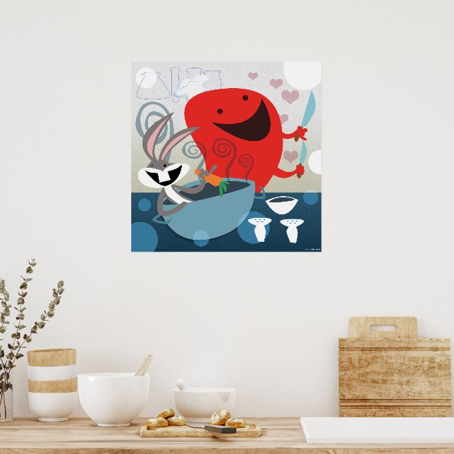 KRYP BUNNY™ & Gossamer Whimsical Meal Prep Poster (Kök)