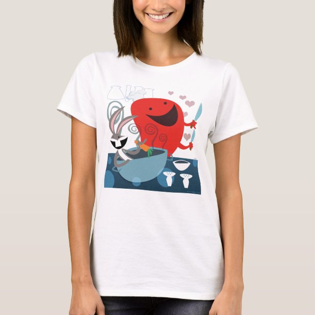 KRYP BUNNY™ & Gossamer Whimsical Meal Prep T Shirt (Framsida)
