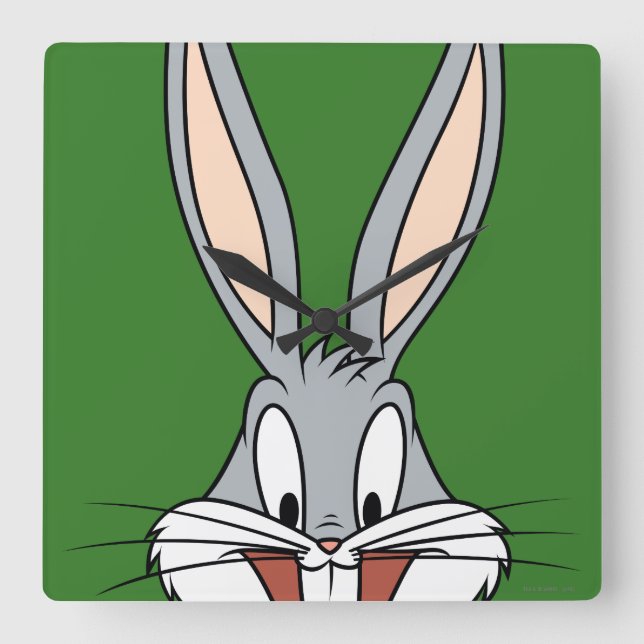 KRYP BUNNY™ ler Ansikte Fyrkantig Klocka (Framsida)