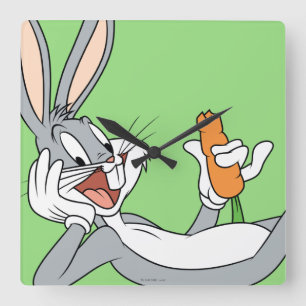 KRYP BUNNY™ Ljuger ner matmorot Fyrkantig Klocka
