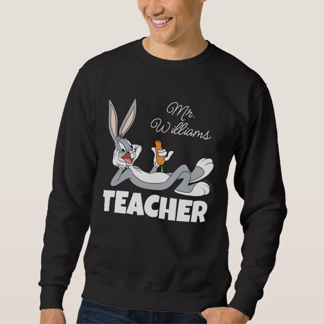KRYP BUNNY™ Ljuger ner matmorotlärare Lång Ärmad Tröja (Framsida)