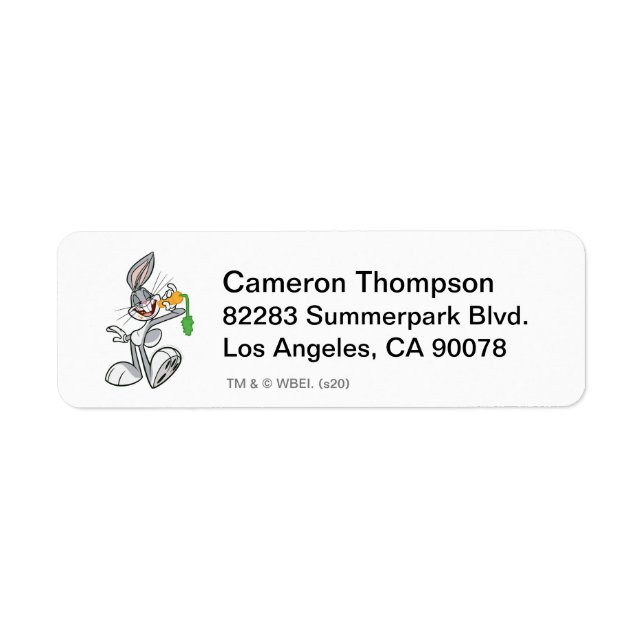 KRYP BUNNY™ med morot Returadress Etikett (Framsidan)