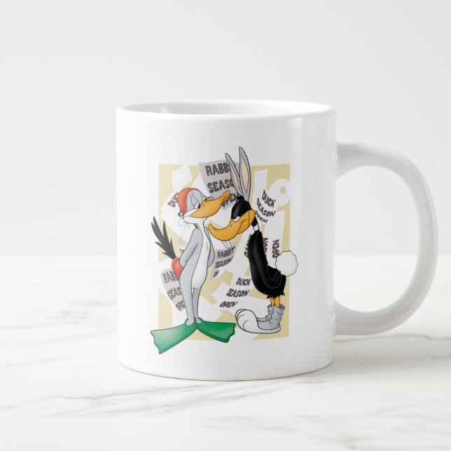 KRYP BUNNY™ och DAFFY ANKA™ Redo för jaktsäsongen Jumbo Mugg (Höger)